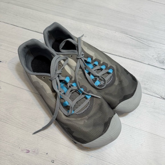 Merrell‎ Barefoot Vapor Glove Sneakers Sz 8.5 Gray Camo Vibram Soles - Picture 1 of 8